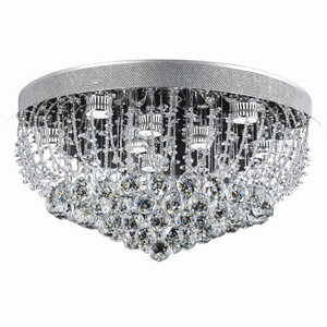 5 Light Crystal Ceiling Fixture - Delessi Accuto - Chrome