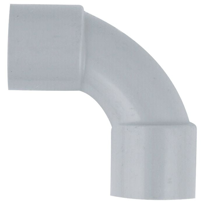 DETA 25mm Grey PVC Conduit 90° Elbow - Single Pack