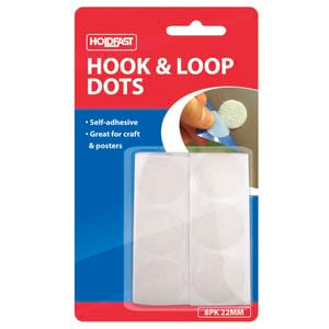 Holdfast 22mm Hook And Loop Dots - 8 Pack