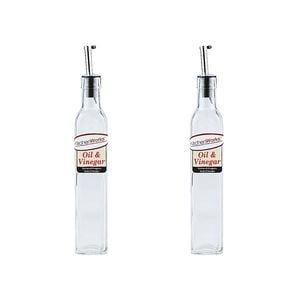 2x Kitchenworks Large Oil/vinegar Bottle Kitchen Tabletop Accessories 500ml