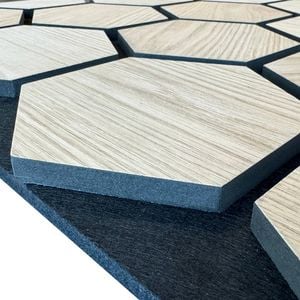 Modern Furniture Hexagon WOODFLEX Acoustic Wood Wall Panels - SAMPLE