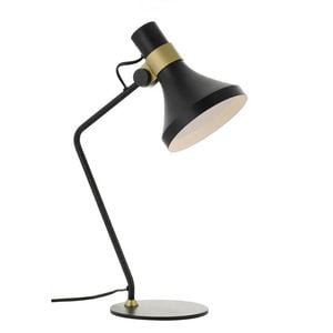 Telbix Roma Industrial Table Desk Lamp Light Metal Black Brass Matt