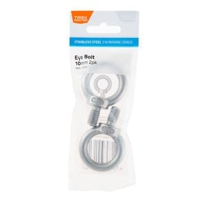Taskmaster 10mm 316 Stainless Steel Eye Bolt - 2 Pack