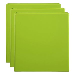 3x Marbig Pp Clearview 4 D-ring 50mm A4 Insert Binder File Paper Organiser Lime