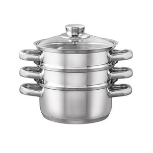 Gourmet 3 Tier Stainless Steel Steamer Set 18cm Baccarat