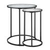 Lerida Side Tables Nesting Pair Set of 2 Black