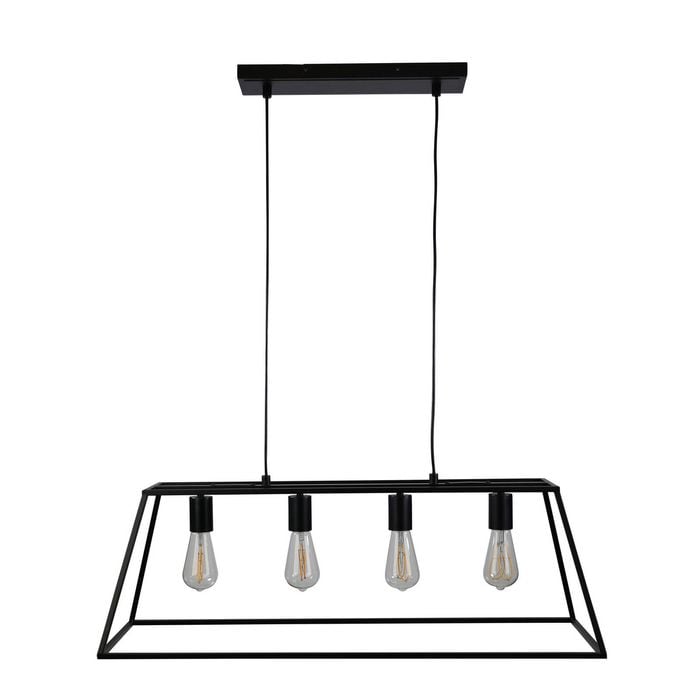 Oriel Lighting Wainscott Hamptons Style Classic Pendant Light Black 4lt