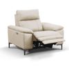 1825 Interiors Waldorf Leather Powered Recliner Chair USB Charger Alabaster