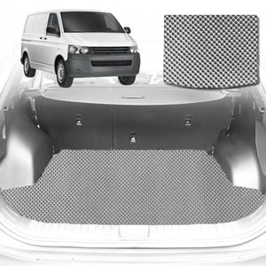 6D Diamond Car Boot Mat for VolksWagen Transporter T4, T5, T5 Facelift, T6, T6.12004-Current-Cargo Mat-Grey-Outback GT