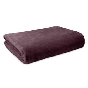 Ardor Boudoir Lucia Size Queen Bed Luxury Plush Velvet Blanket Aubergine