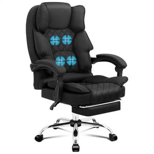 ALFORDSON Massage Office Chair Fabric Black