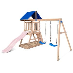 Lifespan Kids Hazelbrook Swing Set & Play Centre With 1.8m Slide (pastel Pink)