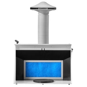 Vevor 545 X 475 X 370 Mm Airbrush Spray Booth Silver With 3 Led Lights For Painting Models Arts