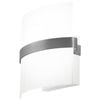 Brilliant 20cm Kota Frost Glass With Satin Nickel Details Wall Light Sconce