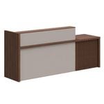 Modern Furniture KNOX 240cm Reception Desk Right Panel - Walnut