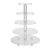 Provecta 5-Tier Premium Acrylic Cupcake Stand – Elegant Clear Display Stand for Weddings & Events