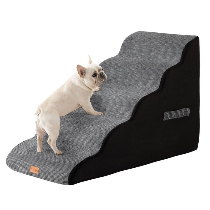 Tedi's 5-Steps Memory Foam Dog Stairs for Bed Sofa Indoor