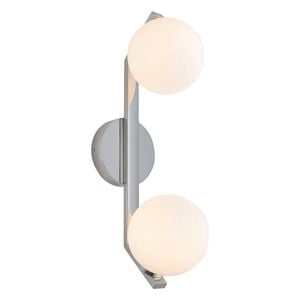 Cougar Lighting Rayna Ip Rated 2lt Wall Light Chrome