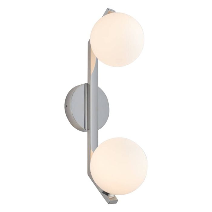 Cougar Lighting Rayna Ip Rated 2lt Wall Light Chrome