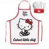 Hello Kitty Cutest Little Chef Kids Baking Apron And Chef's Hat Set