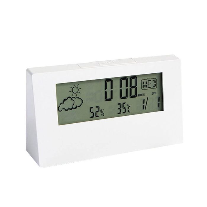 Catzon Luminous Alarm Clock With Lcd Display For Accurate Time Calendar Temperature