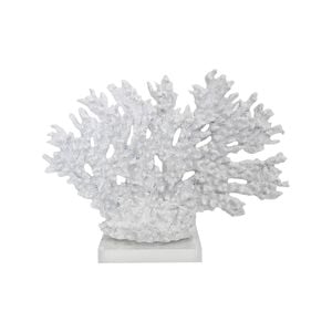 Decorative Polyresin/Acrylic 26cm Branches Coral Home Decor - White