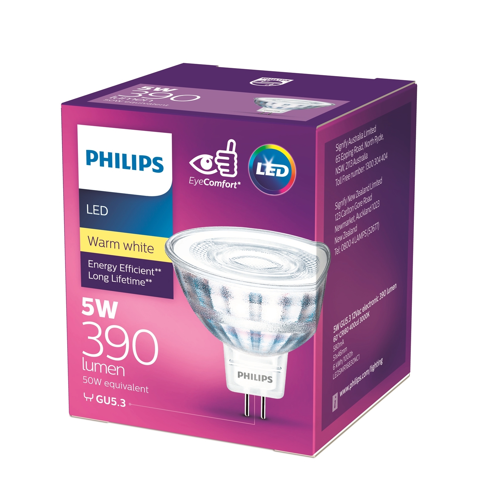 Philips MR16 LED 390Lm Warm White 5W Spot Bunnings Australia