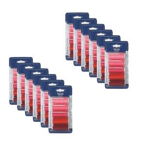 12x 5pc Malli Pink Shades 180m Plastic Spool Sewing Diy Garment Thread