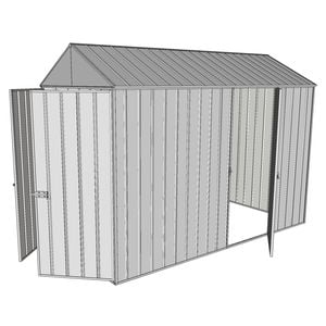 Build-a-Shed 1.5 x 3.0 x 2.3m Single Hinged Side Door Gable Shed - Zinc