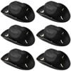 6x Crocodile Dundee-Style Black Cowboy Hat – Adjustable Chin Cord for Outback & Western Themes