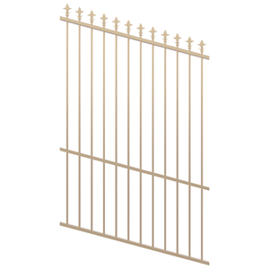 ProtectorAl 0350-1200W x 1800H Primrose Spear Top Pool Fence Panel Raked Up to 15º