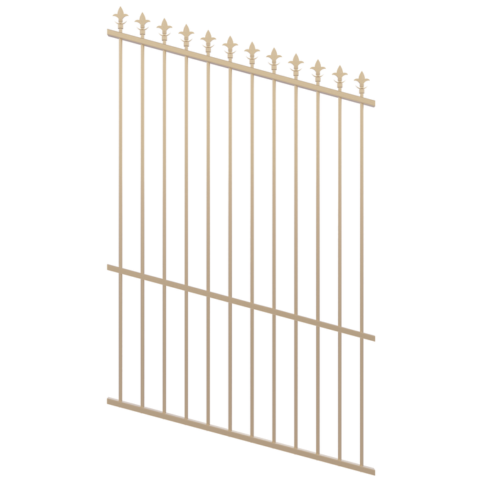 ProtectorAl 0350-1200W x 1800H Primrose Spear Top Pool Fence Panel Raked Up to 15º