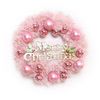 Christmas Wreath with Rose Gold Ornaments for Door [Pink]