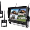 Elinz Digital Wireless 9" Quad Splitscreen Monitor 4CH DVR 2x Reversing CMOS 800TVL Camera 12V 24V 2.4GHz - 2 Camera Package
