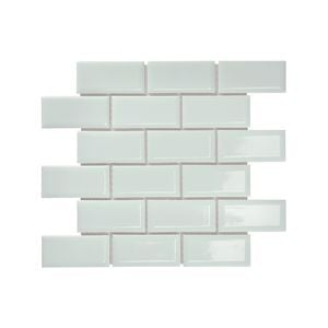 Decor8 292 x 286mm Mint Gloss Metro Bevel Mosaic Tile