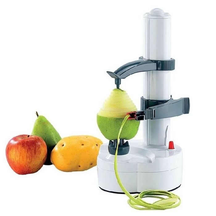 Catzon Electric Potato Peeler Automatic Rotating Peeling Machine-White