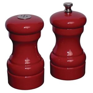 Olympia Salt and Pepper Set Red with Ceramic Grinding Mechanism 2 Piece 100x50mm