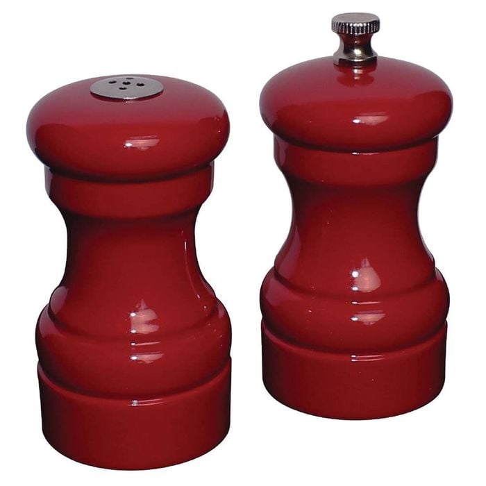 Olympia Salt and Pepper Set Red with Ceramic Grinding Mechanism 2 Piece 100x50mm