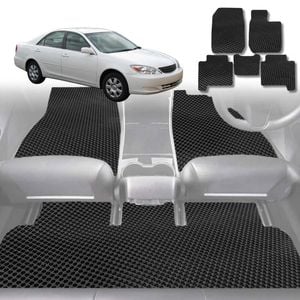 6D Diamond Car Floor Mats for Toyota Camry (XV30)2002-2006-Full Set-Black-Outback GT