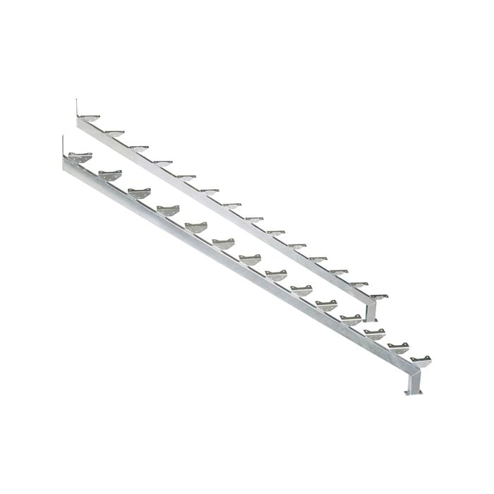 Galintel 14 Tread Galvanised Steel Dual Stair Stringer - 2 Pack