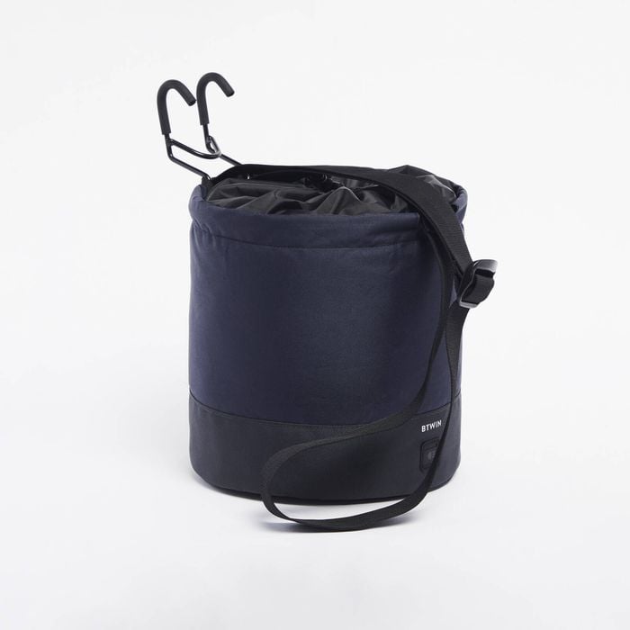 Decathlon - Compactable Folding Bike 10 L Pannier With Shoulder Carry Strap - Blue - One Size