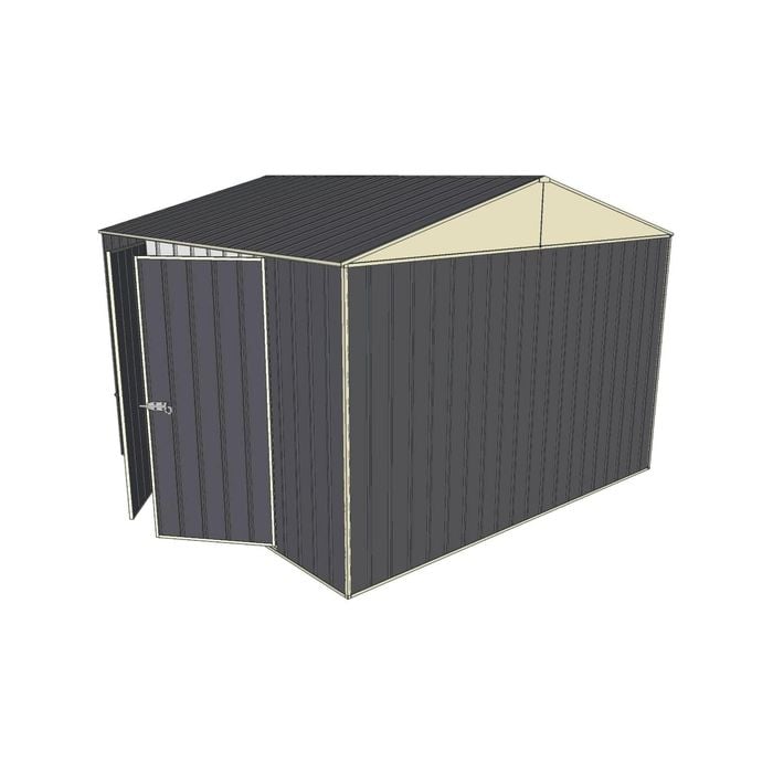 Build-a-Shed 3.0 x 3.0 x 2.3m Gable Double Hinged Side Doors Shed - Grey