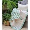 GOTS Certified Organic Cotton Reversible Baby Quilt 100x120cm Pretty Kites Green