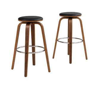 Swivel Bar Stool Black - Set of 2