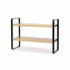 Black Wood Desktop Organizer for Office Desk Storage