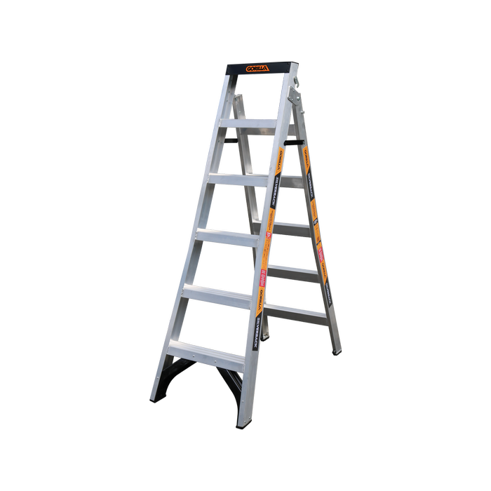 Gorilla 180kg 6 Step Silverback Dual Purpose Ladder