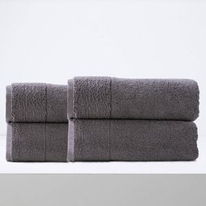 4pc Renee Taylor Aireys 650gsm Zero Twist Bath Sheet Nickel
