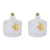 2PK LVD Glass Chloe Trinket Box Storage Decor Round 10cm - Clear