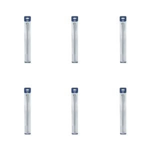 6pk Malli Aluminium/plastic Knitting Needles Yarn Crafting Tool 8mmx35cm Grey