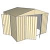 Build-a-Shed 3.0 x 3.0 x 2.3m Gable Triple Hinge Door Shed - Cream